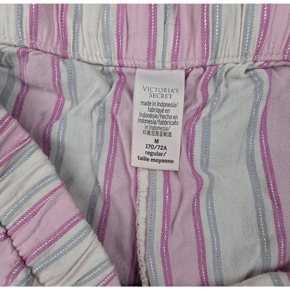 Vintage Victorias Secret Pajama Pants Women Medium Pink Y2K Brushed Cotton Modal - Picture 7 of 7